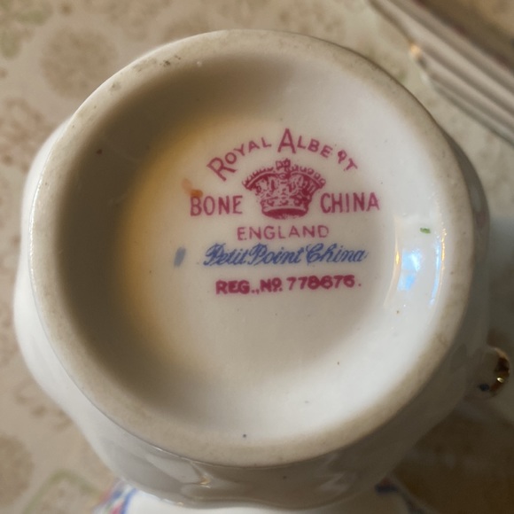 Royal Albert Bone China  Petit Point design  3 pc set - Picture 4 of 8